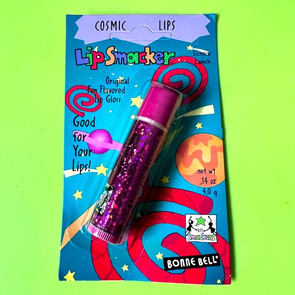 HTF Vintage Bonne Bell Lip Smacker Cosmic Lips Licorice Launch Gloss Balm + Gift - Picture 1 of 2